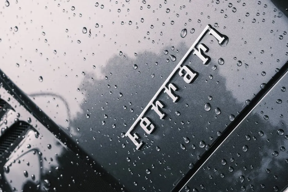 water beading off a glossy ceramic coated and PPF protected car bonnet in Cairns